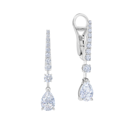 Серьги с бриллиантами, белое золото 1