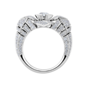 Кольцо с бриллиантами, белое золото