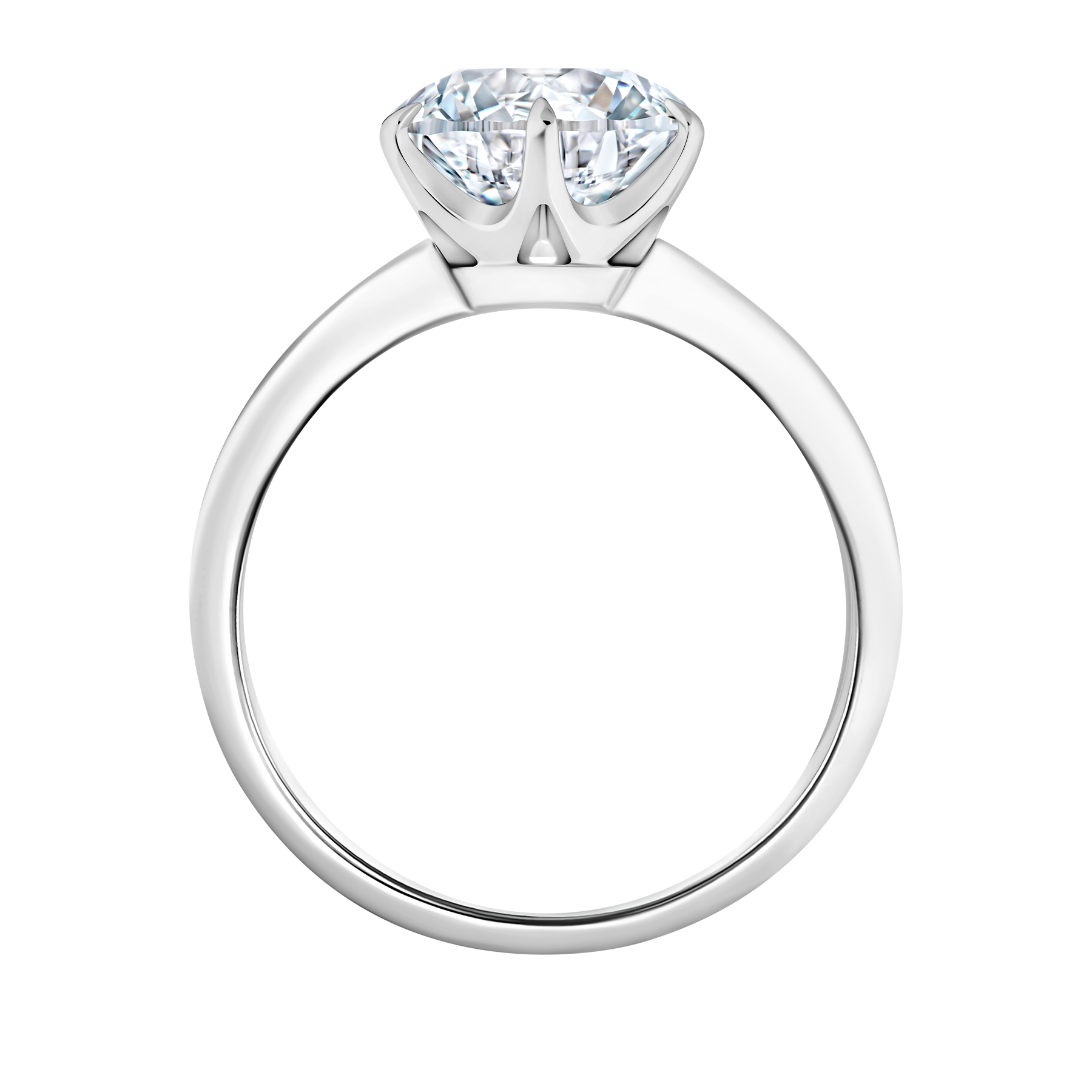 Кольцо с бриллиантом, белое золото