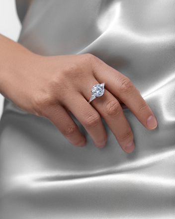 Обручальное кольцо с бриллиантами, белое золото 5