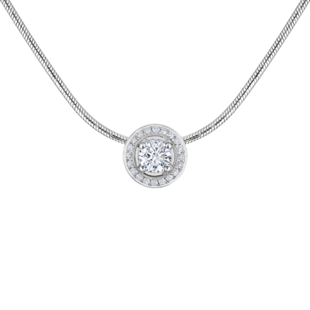 Колье с бриллиантами, белое золото 1