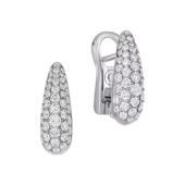 Серьги с бриллиантами, белое золото