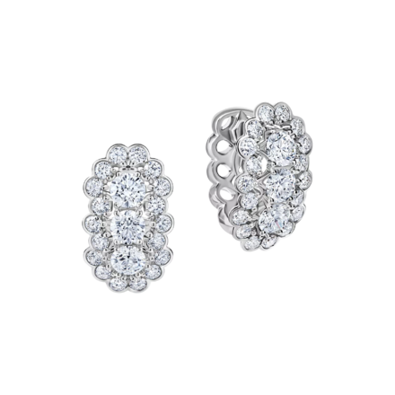 Серьги с бриллиантами, белое золото 1