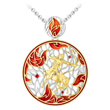 Подвес с бриллиантом, белое и жёлтое золото, н.керамика 1