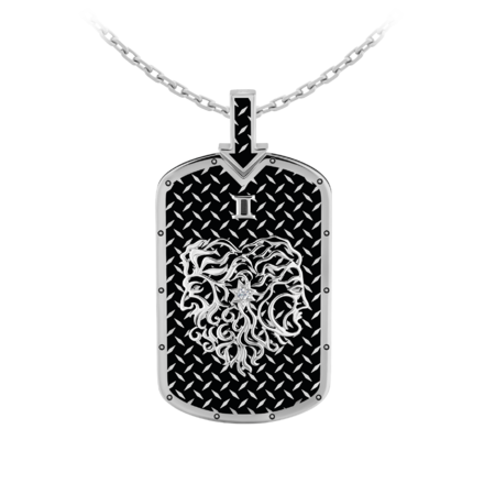 Подвес с бриллиантом, белое золото, нанокерамика 1