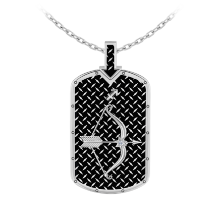 Подвес с бриллиантом, белое золото, нанокерамика 1