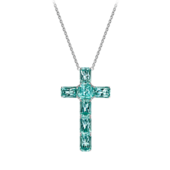 Колье с изумрудами и бриллиантом, белое золото