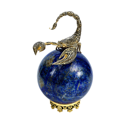 Настольная скульптура «Скорпион на шаре» 1