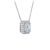 Колье с бриллиантами, белое золото