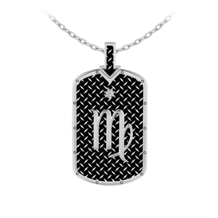 Подвес с бриллиантом, белое золото, наноркерамика 1