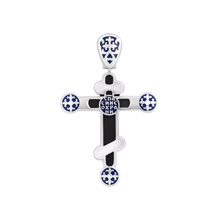 Крест, белое золото, н.керамика 2