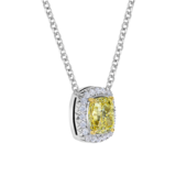 Колье с бриллиантами, белое золото