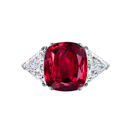 Кольцо с рубином и бриллиантами, платина 3
