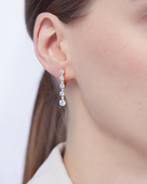 Серьги с бриллиантами, желтое золото