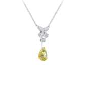 Колье с бриллиантами, белое золото