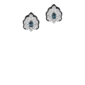 Серьги с александритами, бриллиантами и жемчугом, белое золото, н.керамика