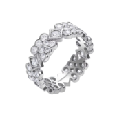 Кольцо с бриллиантами, белое золото