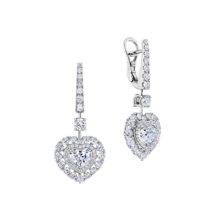 Серьги с бриллиантами, белое золото 1