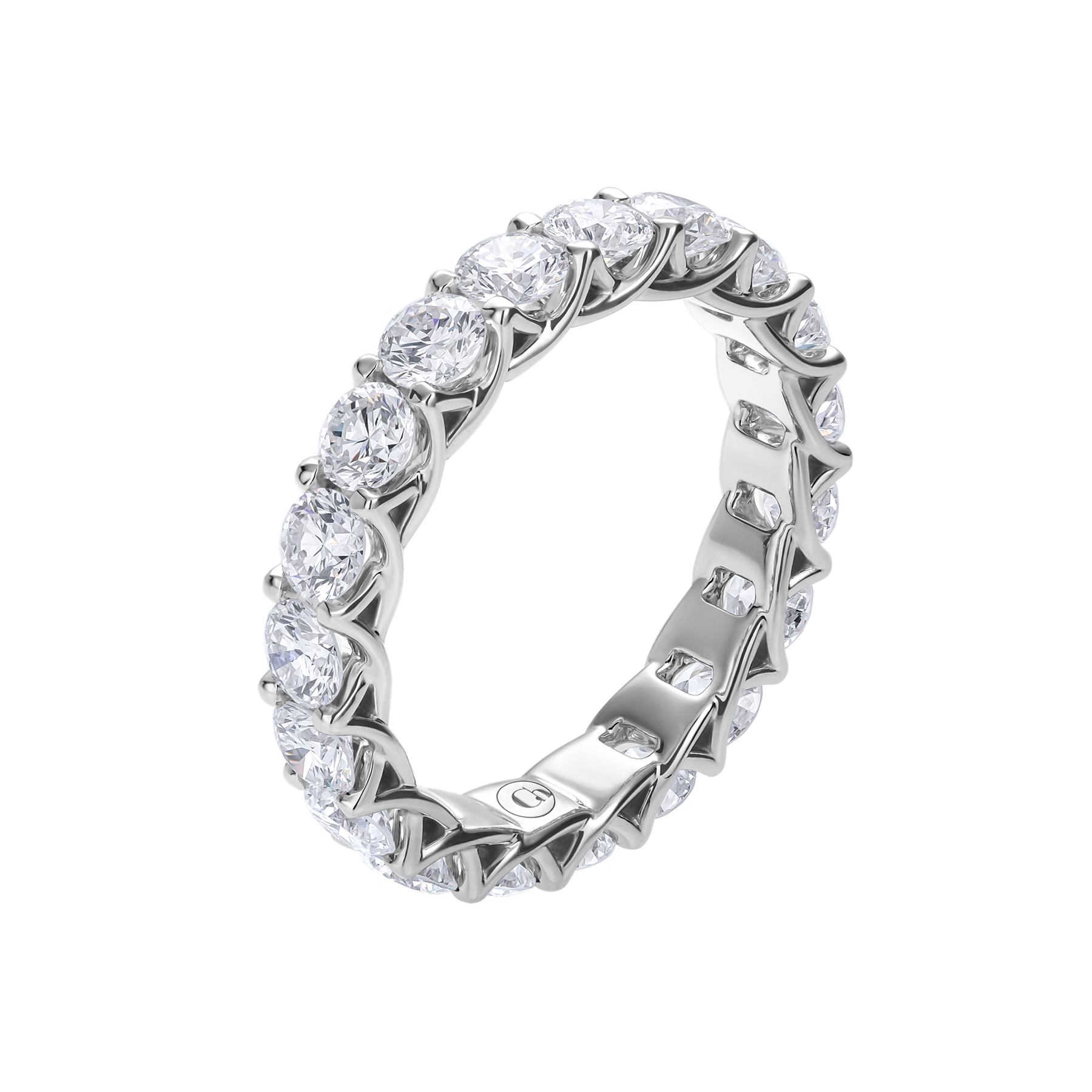 Кольцо с бриллиантами, белое золото