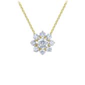 Колье с бриллиантами, желтое золото