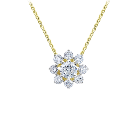 Колье с бриллиантами, желтое золото 1