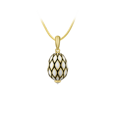 Подвес с бриллиантом, желтое золото, н.керамика 1