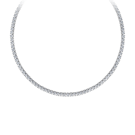 Колье с бриллиантами, белое золото 1