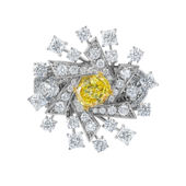 Кольцо с бриллиантами, белое золото