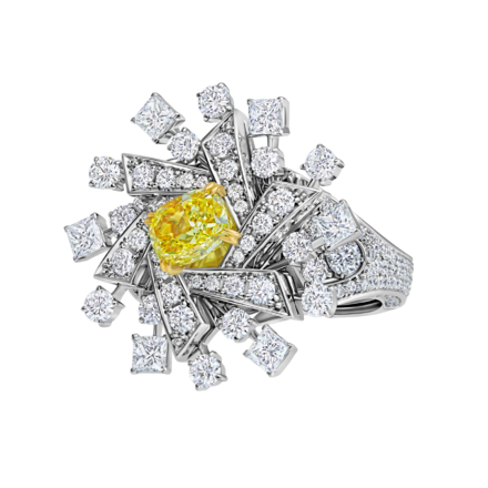 Кольцо с бриллиантами, белое золото 4