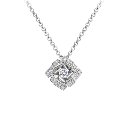 Колье с бриллиантами, белое золото 1