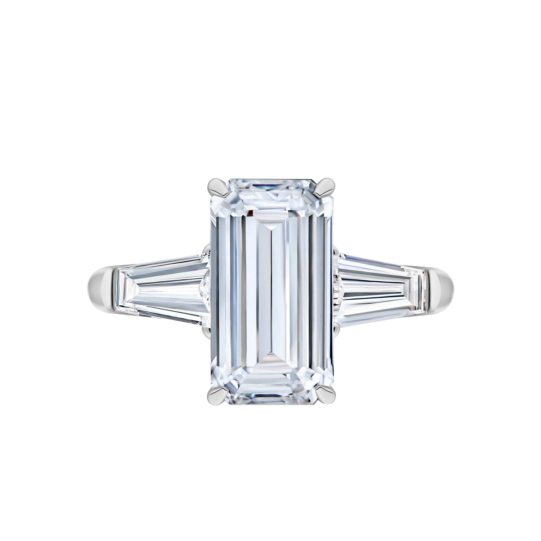 Кольцо с бриллиантами, белое золото