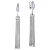 Серьги с бриллиантами, белое золото