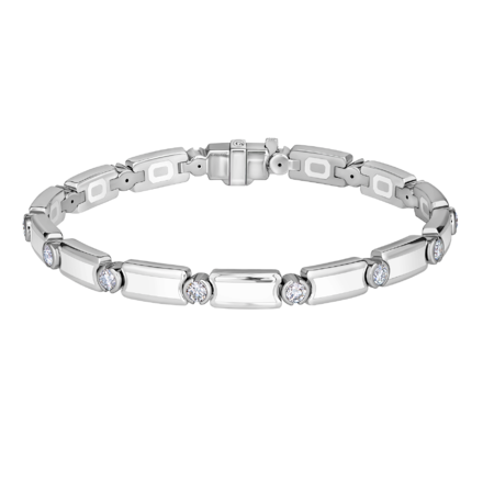 Браслет с бриллиантами, белое золото, н.керамика 1