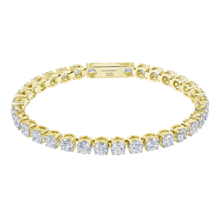 Браслет с бриллиантами, желтое золото 1