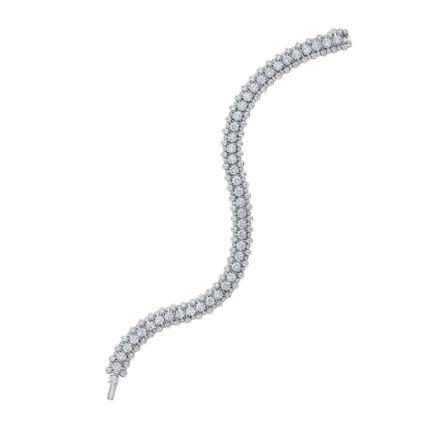Браслет с бриллиантами, белое золото 3