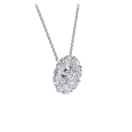 Колье с бриллиантами, белое золото 2
