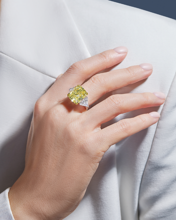 Кольцо с бриллиантами, белое и желтое золото 4