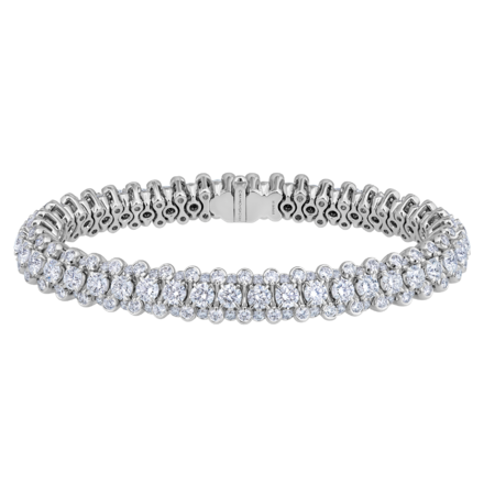 Браслет с бриллиантами, белое золото 1