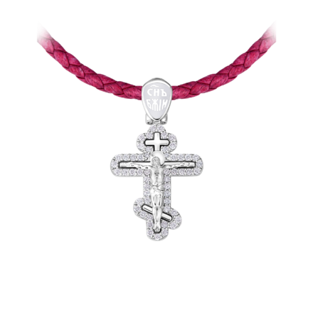 Подвес с бриллиантами, белое золото 1