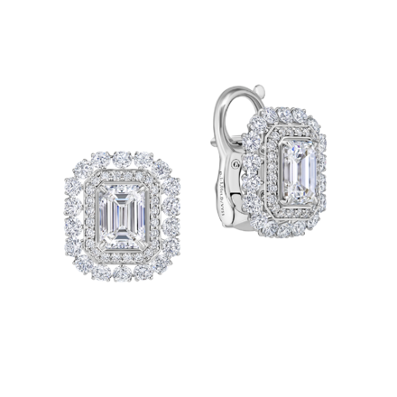 Серьги с бриллиантами, белое золото 1