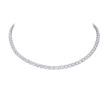 Колье с бриллиантами, белое золото 2