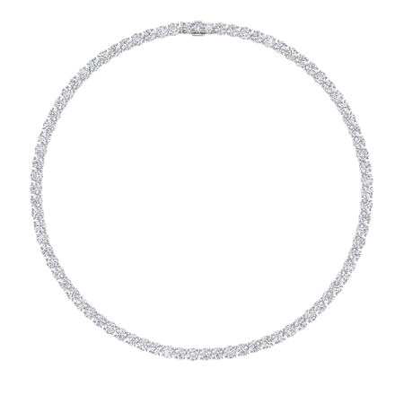 Колье с бриллиантами, белое золото 1