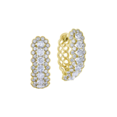 Серьги с бриллиантами, желтое золото