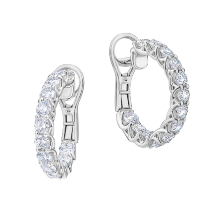 Серьги с бриллиантами, белое золото 1