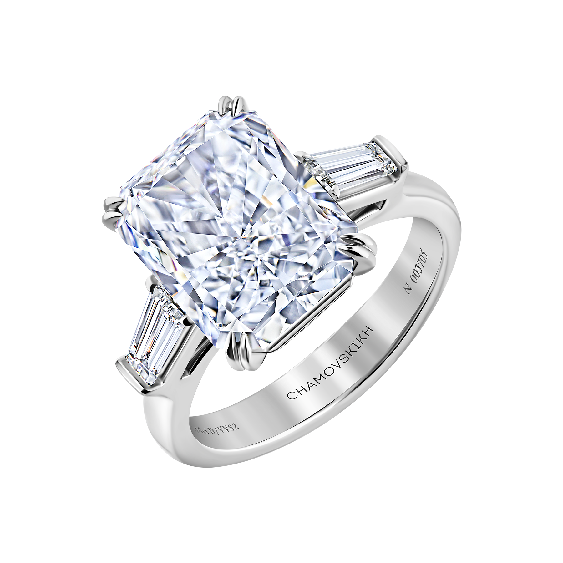 Кольцо с бриллиантами, платина