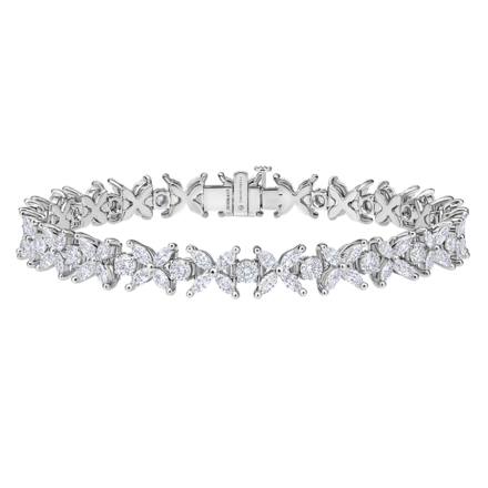 Браслет с бриллиантами, белое золото 1