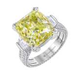 Кольцо с бриллиантами, белое золото