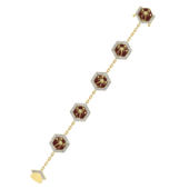 Браслет с бриллиантами, желтое золото, н.керамика