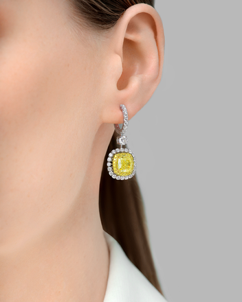 Серьги с бриллиантами, белое золото 2