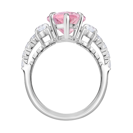 Кольцо с морганитом и бриллиантами, белое золото 3